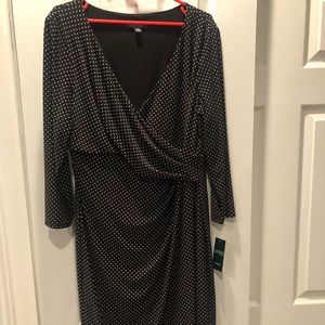 Black, white dots midi dress. Brand new with tags